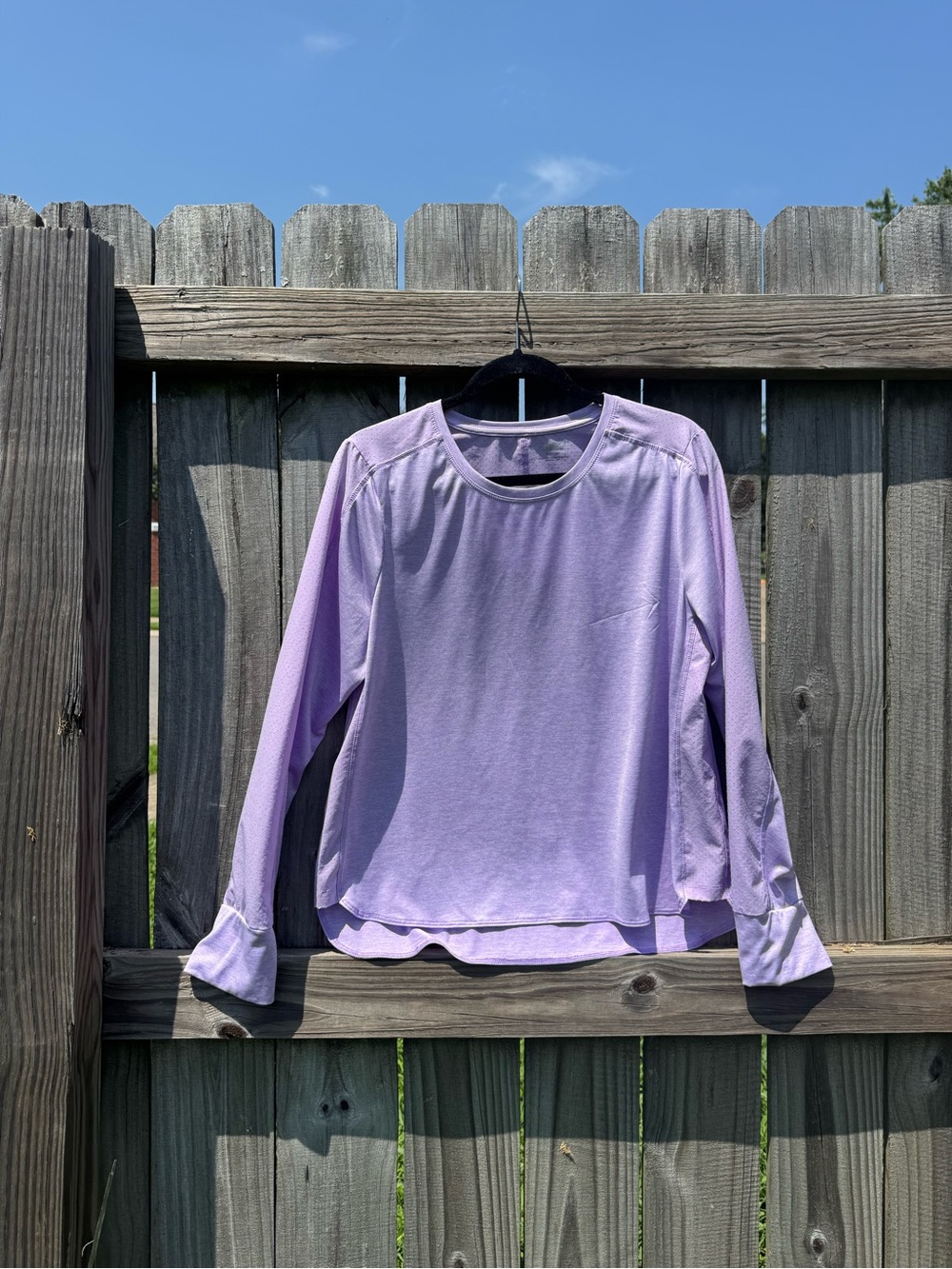 Avia Lavender Long Sleeve Crewneck Performance Tee